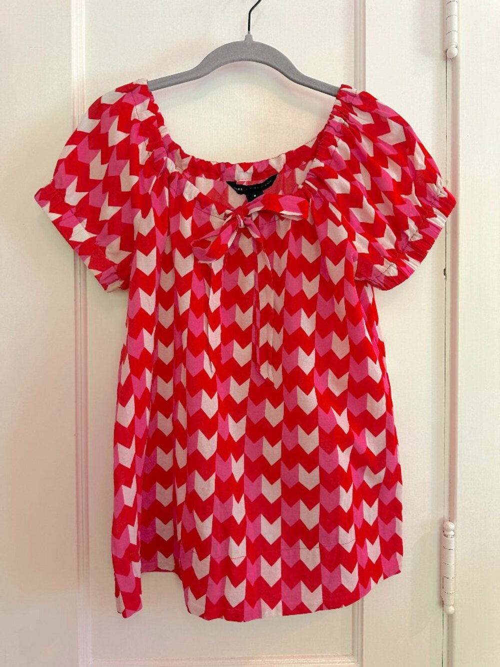 Marc by Marc Jacobs chevron cotton boatneck top SZ S